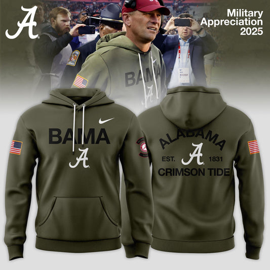 _ Alabama Crimson Tide 2025 Military Appreciation Limited Edition Hoodie