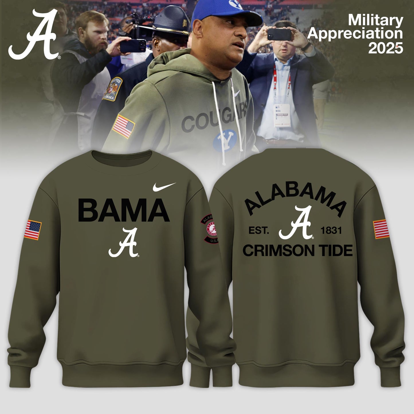 _ Alabama Crimson Tide 2025 Military Appreciation Limited Edition Sweatshirt