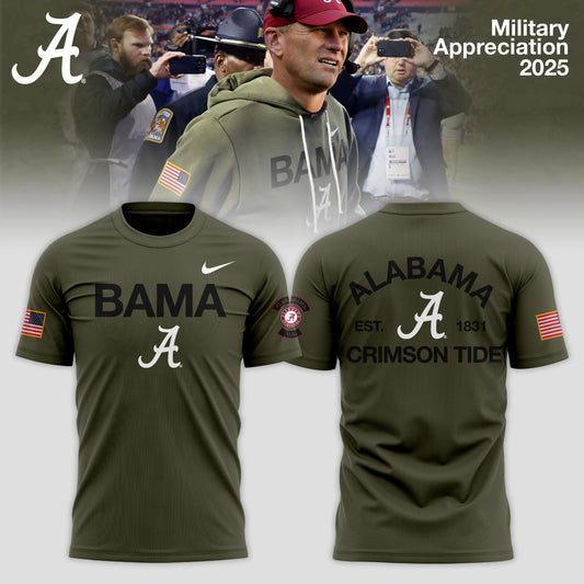 _ Alabama Crimson Tide 2025 Military Appreciation Limited Edition T-shirt