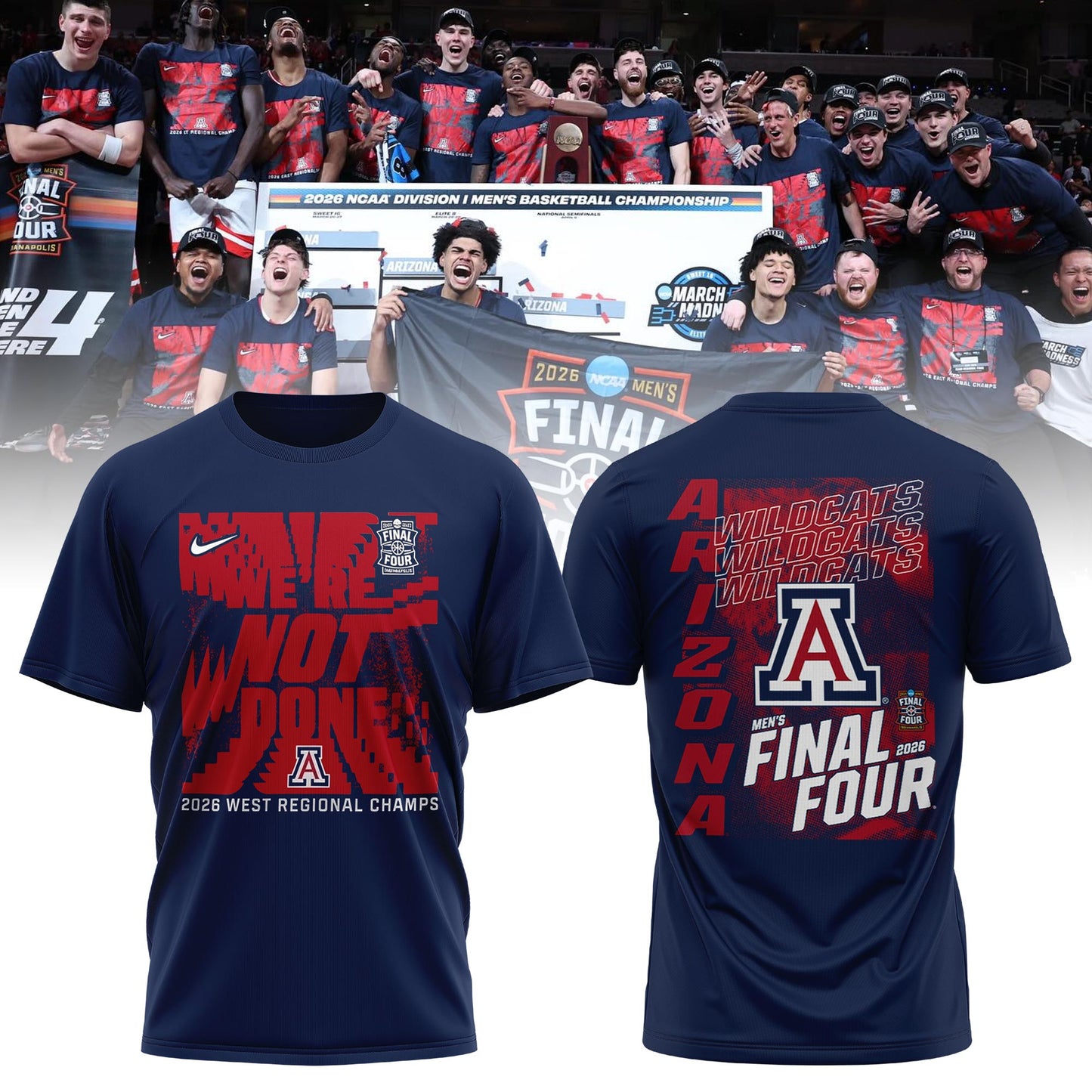 _ Arizona Men’s Basketball 2026 Final Four Locker Room T-shirt