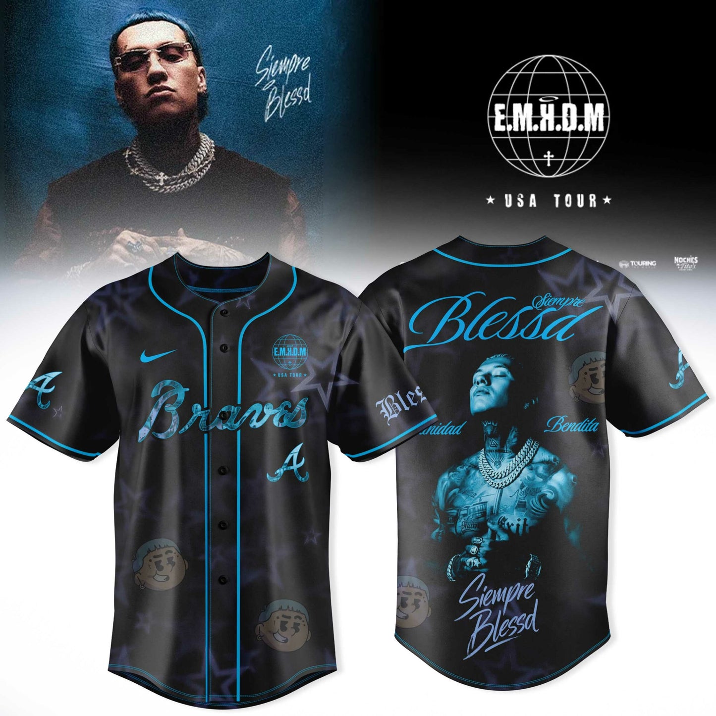 _ Baseball Full Team x Blessd – Siempre Blessed USA Tour Exclusive Jersey