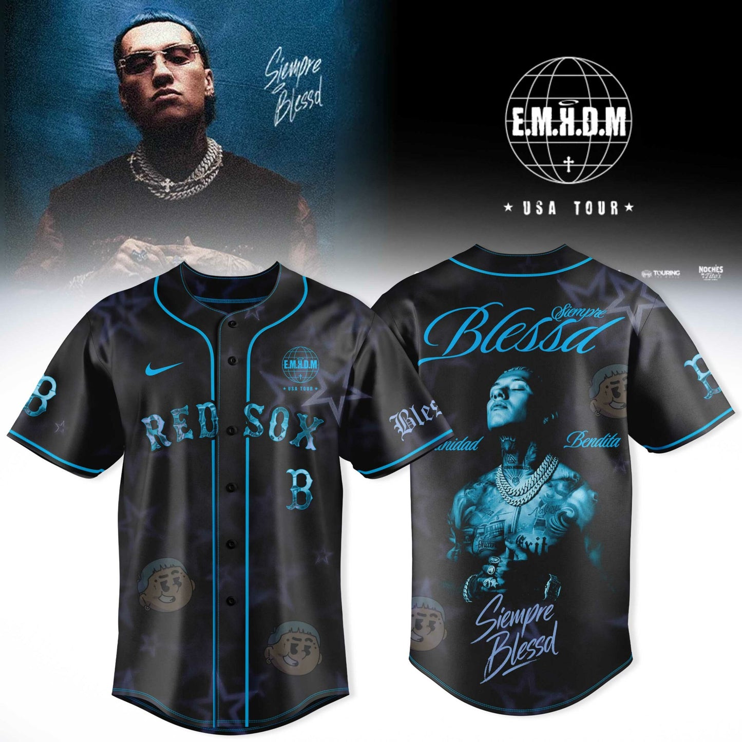 _ Baseball Full Team x Blessd – Siempre Blessed USA Tour Exclusive Jersey