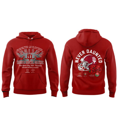 . The 2026 Rose Bowl Champion Indiana Hoosiers Red Hoodie V2