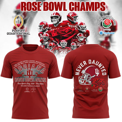 . The 2026 Rose Bowl Champion Indiana Hoosiers Red Shirt V2