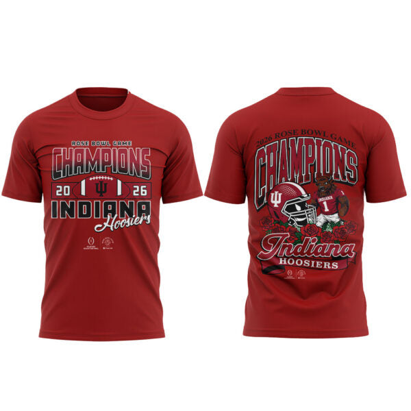 . The 2026 Rose Bowl Champion Indiana Hoosiers Red Shirt