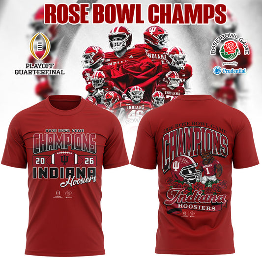 . The 2026 Rose Bowl Champion Indiana Hoosiers Red Shirt