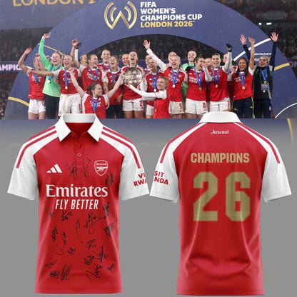 Arsenal FIFA Womens Champions Cup 2026 Winners Signature Polo