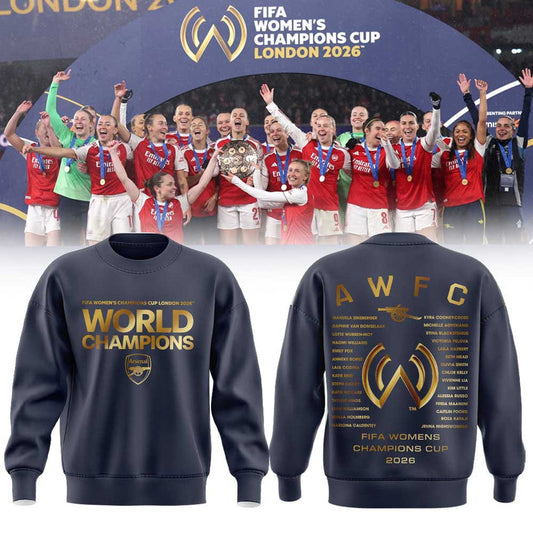 Arsenal FIFA Womens Champions Cup 2026 Winners Sweatshirt