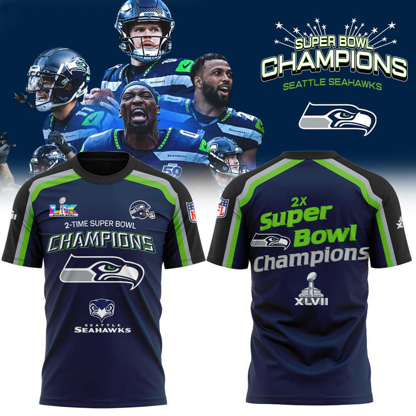 Seattle Seahawks Super Bowl LX Champions Limited Edition T.shirt
