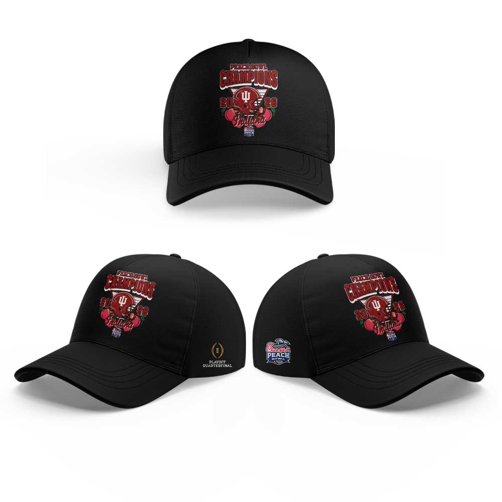 . Indiana Hoosiers Peach Bowl Champion 2026 Red Hoodie