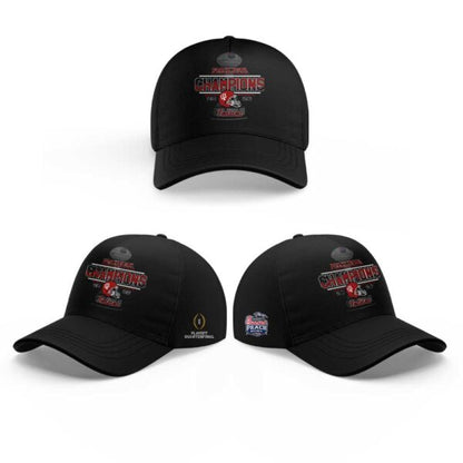 . Indiana Hoosiers Peach Bowl Champion 2026 Black Football Jersey V2