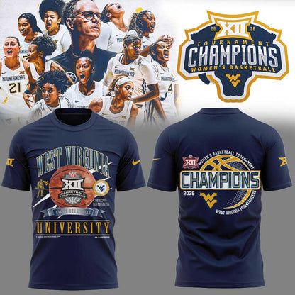 WVU Women’s Basketball 2026 Big 12 Women’s Basketball Tournament Championship Blue Shirt V2