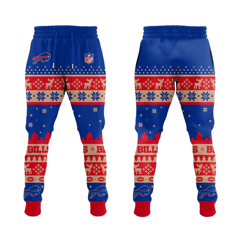 B Bills Holiday Combo Ugly Sweatshirt