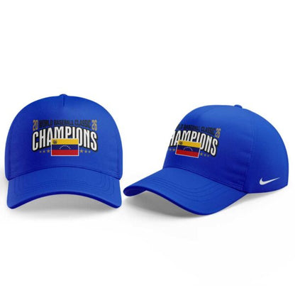 Team Beisbol Venezuela 2026 World Baseball Classic Champions Signature Blue Hoodie