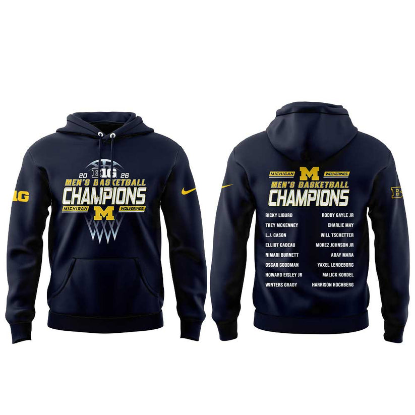 Michigan Men’s Basketball 2026 Big Ten Regular Season Title Hoodie