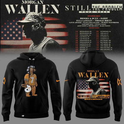 Morgan Wallen Still The Problem Tour 2026 Combo Hoodie Black