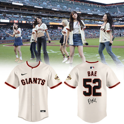 SF Giants x Bae NMIXX Is Loving Their Time At Oracle Park Jersey