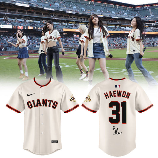 SF Giants x Haewon NMIXX Is Loving Their Time At Oracle Park Jersey