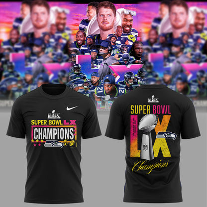 Seattle Seahawks Super Bowl LX Champions Limited Edition T.shirt