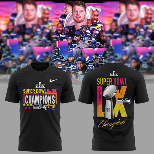 Seattle Seahawks Super Bowl LX Champions Limited Edition T.shirt