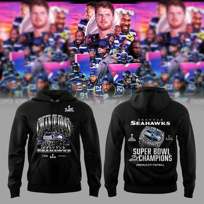 Limited Edition Seattle Seahawks Super Bowl LX Champions Hoodie