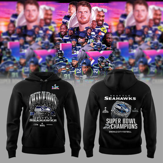 Limited Edition Seattle Seahawks Super Bowl LX Champions Hoodie