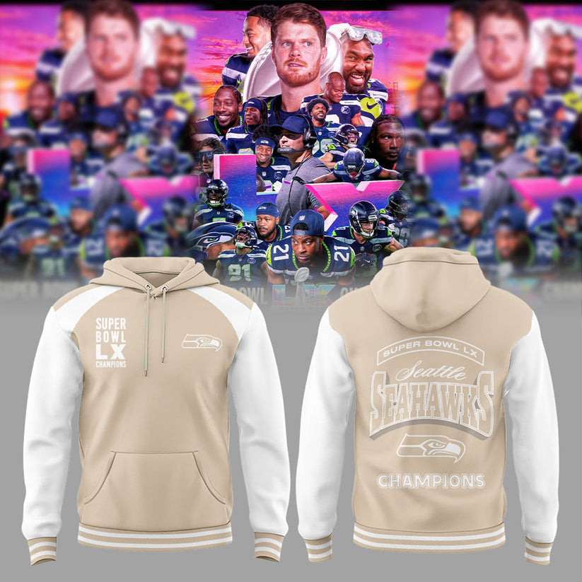 Limited Edition Seattle Seahawks Super Bowl LX Champions Hoodie