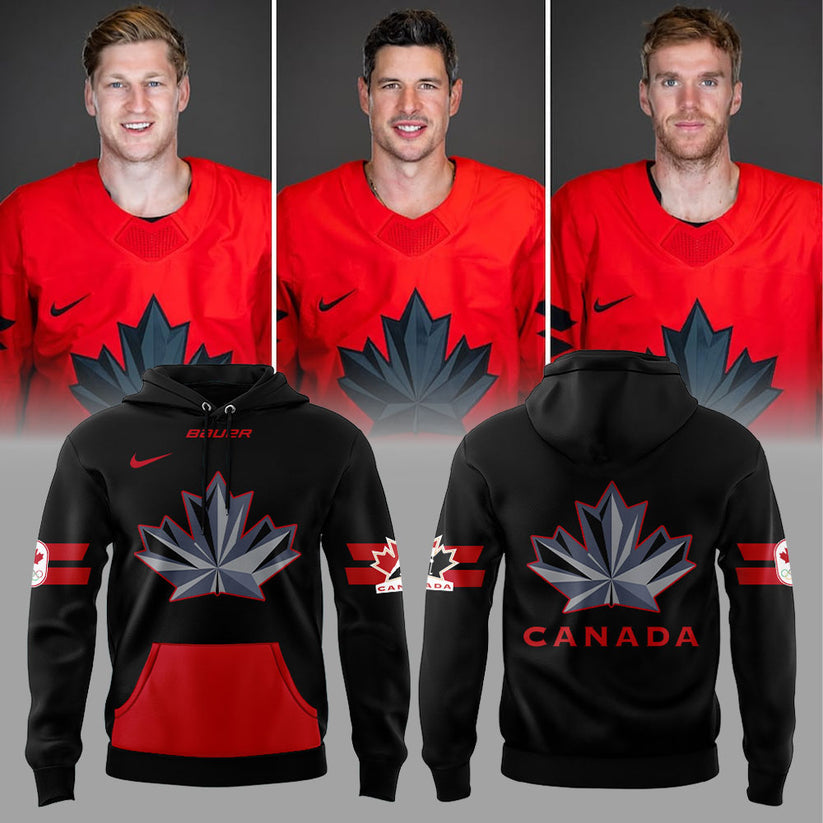 Hockey Canada New Uniforms for 2026 Winter Olympics Combo Black Hoodie