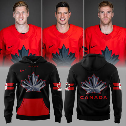 Hockey Canada New Uniforms for 2026 Winter Olympics Combo Black Hoodie