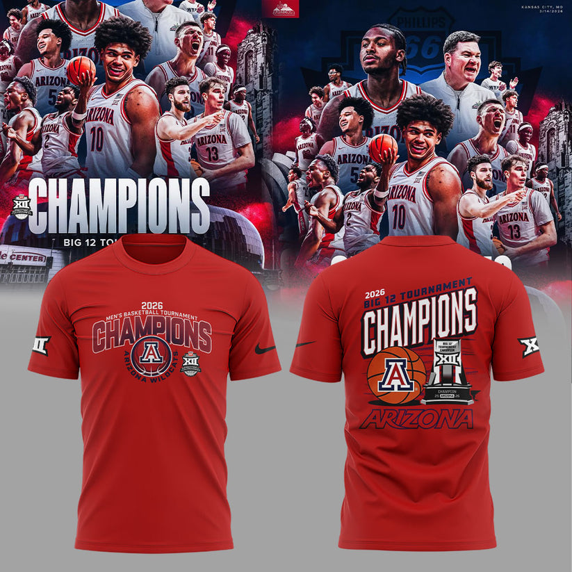 A Wildcats 2026 Big 12 Men’s Basketball Tournament Championship Red Shirt V3