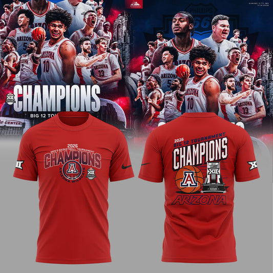 A Wildcats 2026 Big 12 Men’s Basketball Tournament Championship Red Shirt V3
