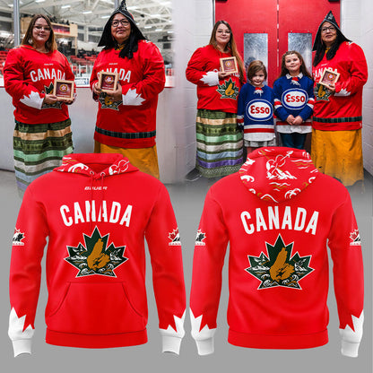 Hockey Canada Canadian Nature Maple Leaf Logo Combo Hoodie