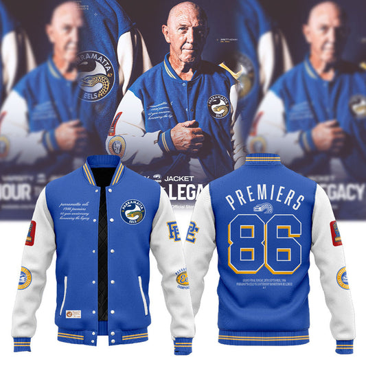 P Eels Parramatta Eels Wear A Piece Of Our History. Edition 1986 Varsity Jacket