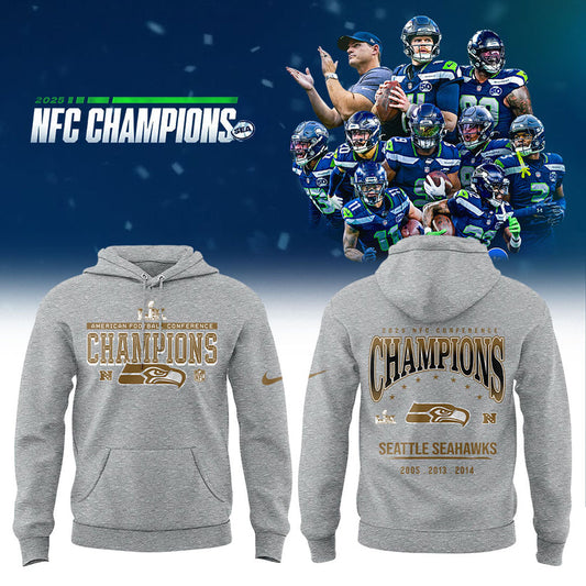 Seattle Seahawks 2025 NFC Conference Champions Hoodie