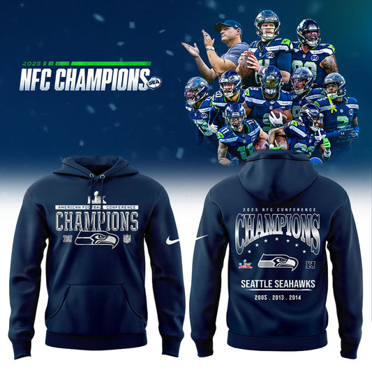 Seattle Seahawks 2025 NFC Conference Champions Hoodie
