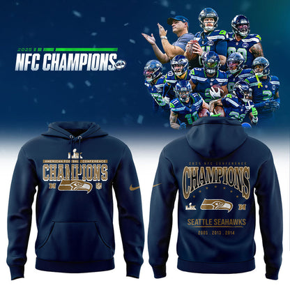 Seattle Seahawks 2025 NFC Conference Champions Hoodie