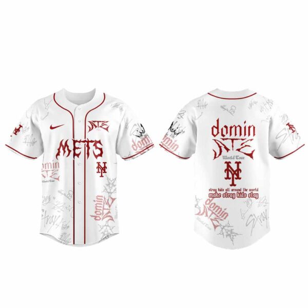 . NY Mets x Stray Kids Merch Dominate World Tour New Jersey White