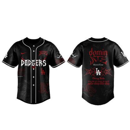 . LA Dodgers x Stray Kids Merch Dominate World Tour New Jersey Black