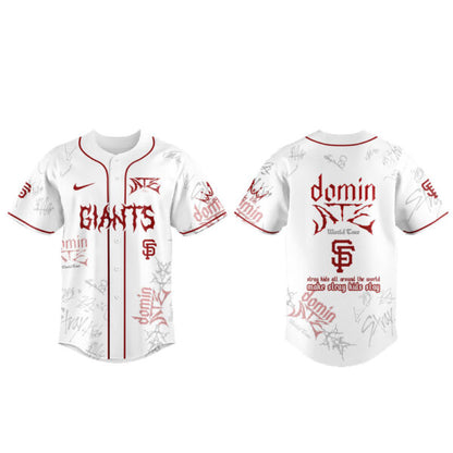 . SF Giants x Stray Kids Merch Dominate World Tour New Jersey White