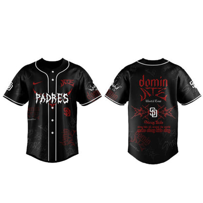 . SD Padres x Stray Kids Merch Dominate World Tour New Jersey Black