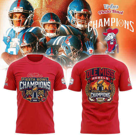 Ole Miss Vrbo Fiesta Bowl Champion 2026 Red Shirt