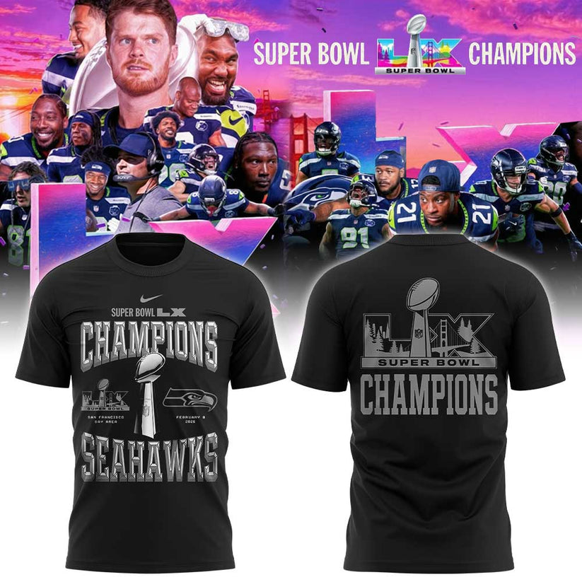 Seattle Seahawks Super Bowl LX Champions Limited Edition T.shirt