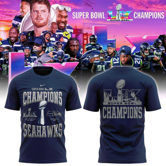 Seattle Seahawks Super Bowl LX Champions Limited Edition T.shirt