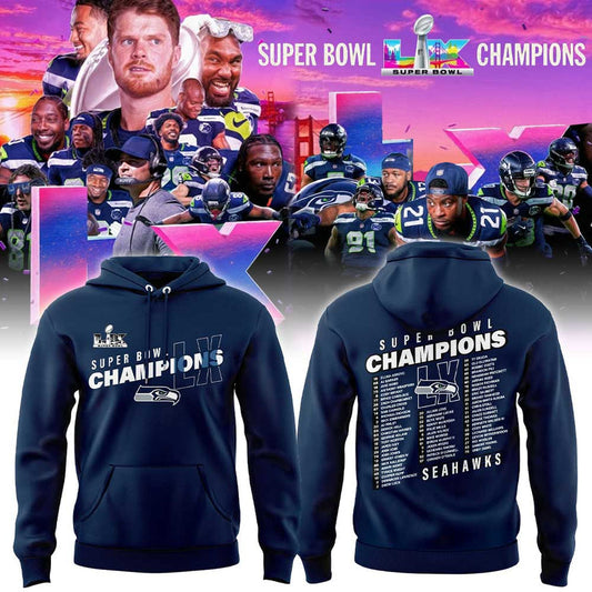 Limited Edition Seattle Seahawks Super Bowl LX Champions Hoodie
