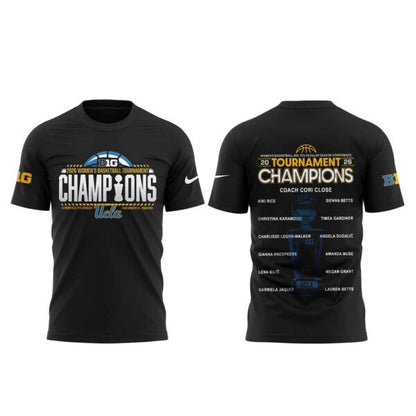 UCLA Women’s Basketball 2026 Big Ten Regular Season Conference Championship Black Shirt