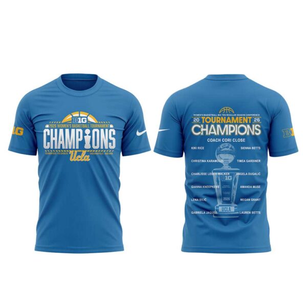 UCLA Women’s Basketball 2026 Big Ten Regular Season Conference Championship Blue Shirt