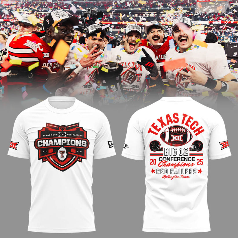 Texas Tech Red Raiders B12 CHAMPIONS 2025 Black Shirt
