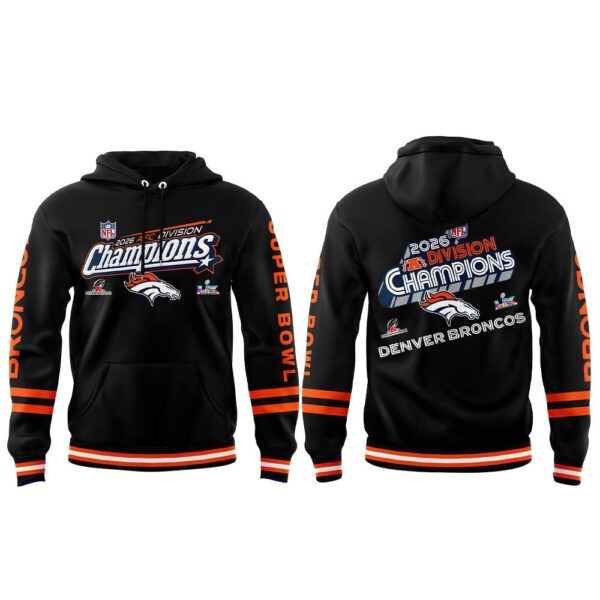 . D Broncos 2026 AFC Division Champions Black Hoodie