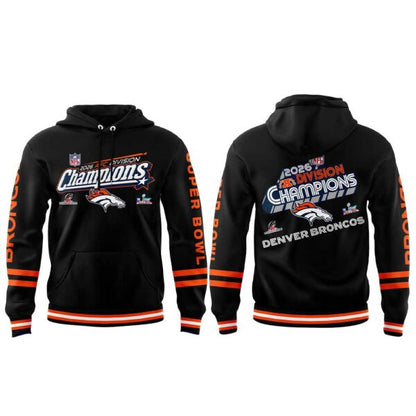 . D Broncos 2026 AFC Division Champions Black Hoodie