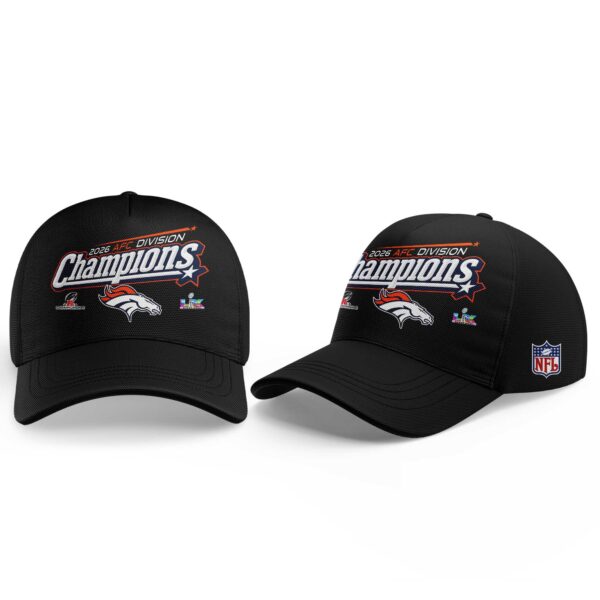 . D Broncos 2026 AFC Division Champions Black Shirt V2